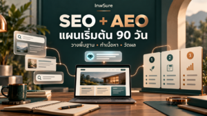 ภาพประกอบแนวคิดการวางแผน SEO และ AEO สำหรับธุรกิจ